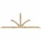Ekena Millwork Richland Rough Sawn Timber Gable Bracket, Douglas Fir, 96"W x 36"H x 2"D x 4"F, 9/12 Pitch GBW096X36X0204RIC00RDF - alternate 1